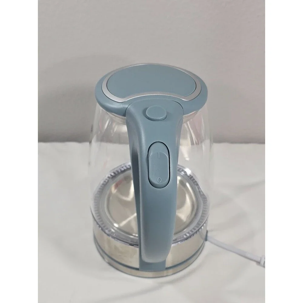 CWC Electric Glass Kettle 1.8L with Overheat Protection Light Blue - Model CGLSK